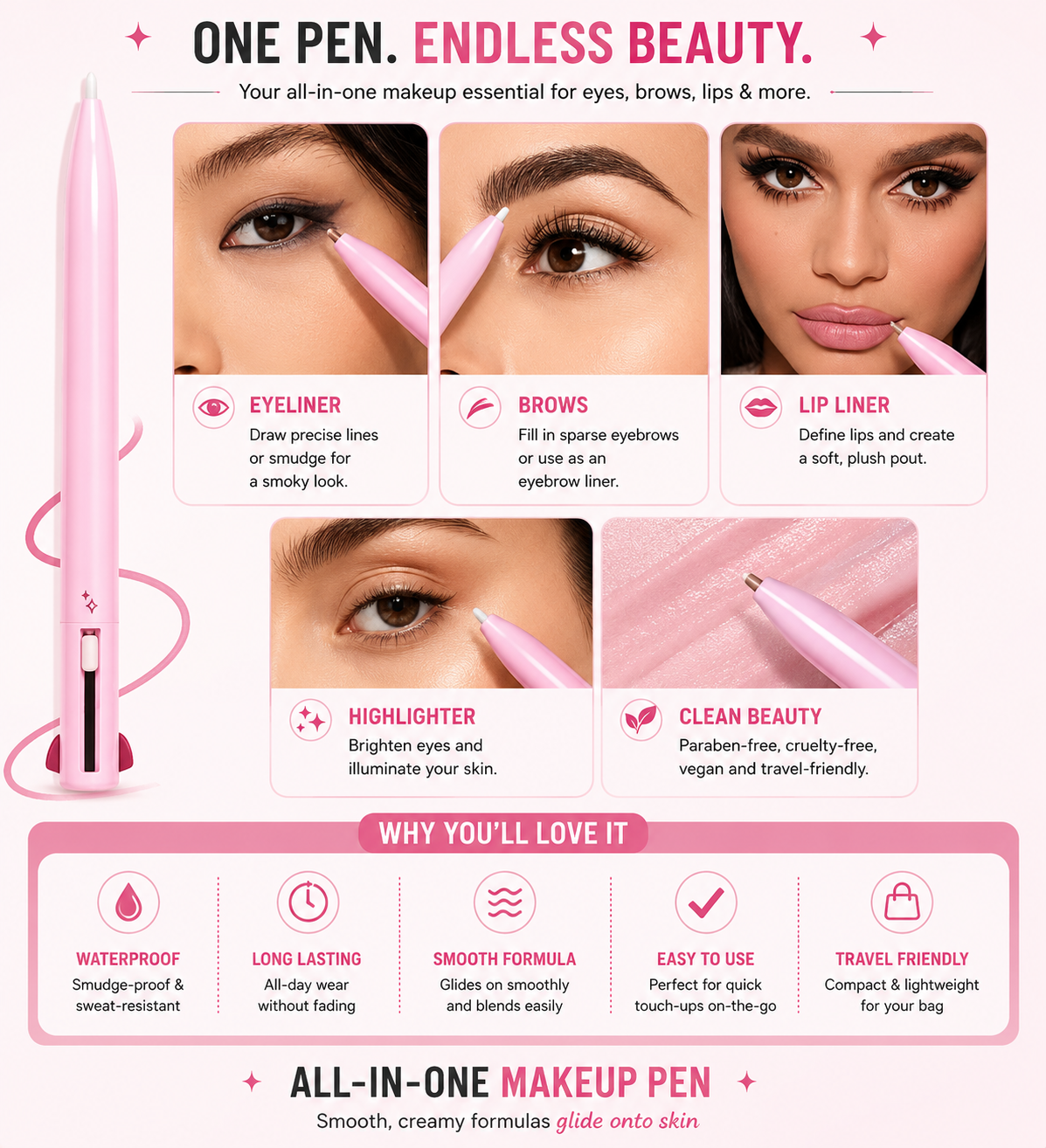 Your Ultimate Beauty Hack: Transform with the 4-in-1 Makeup Pencil