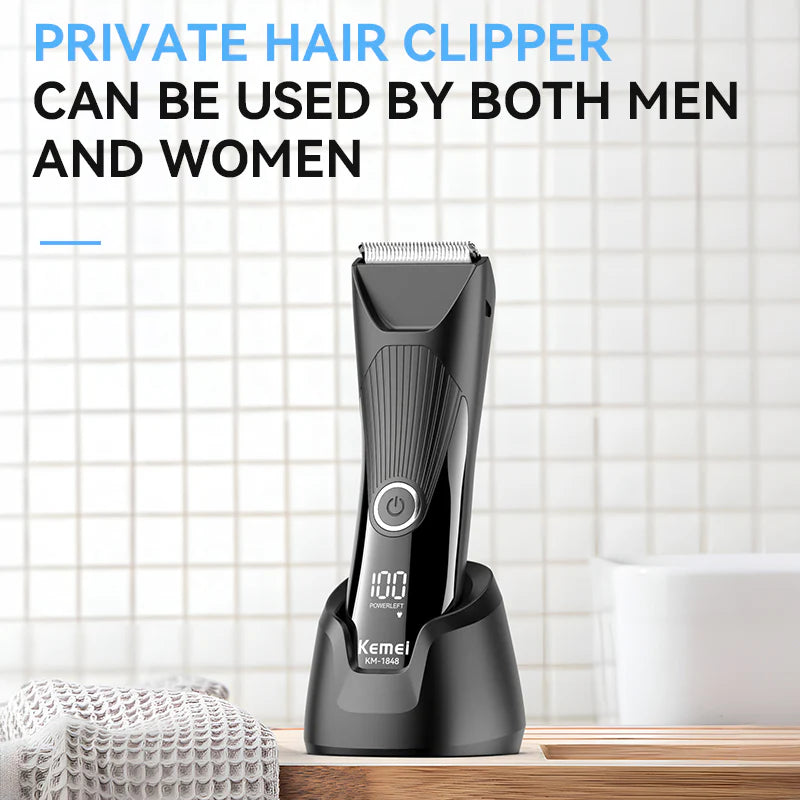 Kemei KM-1840 IPX7 Waterproof Body & Bikini Trimmer | LED Display | ماكينة إزالة الشعر