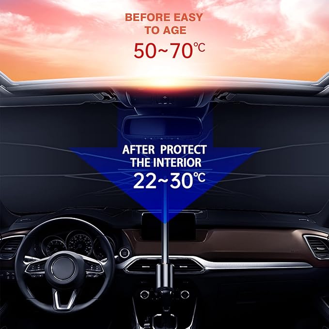 !احمِ زجاج سيارتك من شمس الصيف الحارقة Car Sun Shade, protect your Car from direct sun heat! 🔥